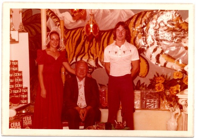 Joaquim Domingos Vanelli e Celso Luiz Vanelli na 1º festa da Ameixa e 1º amostra Agro-Industrial