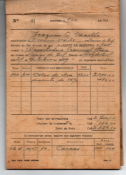 Primeira Nota Fiscal emitida em 27/10/1949